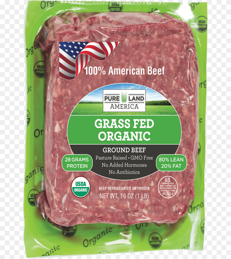 Pasture Raised Grass Fed 100 American Ground Beef Mettwurst, Food, Meat, Pork, Flag Free Png