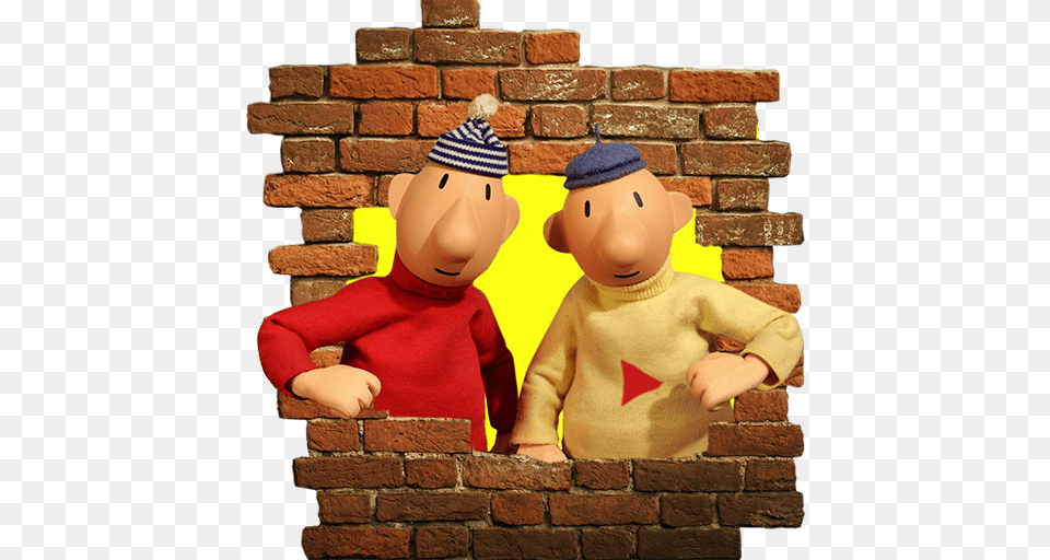Pat Mat Through A Wall, Brick, Architecture, Building, Toy Free Png Download