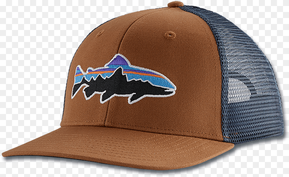 Patagonia Fitz Roy Trout Truckers Patagonia Trout Hat, Baseball Cap, Cap, Clothing, Animal Png Image