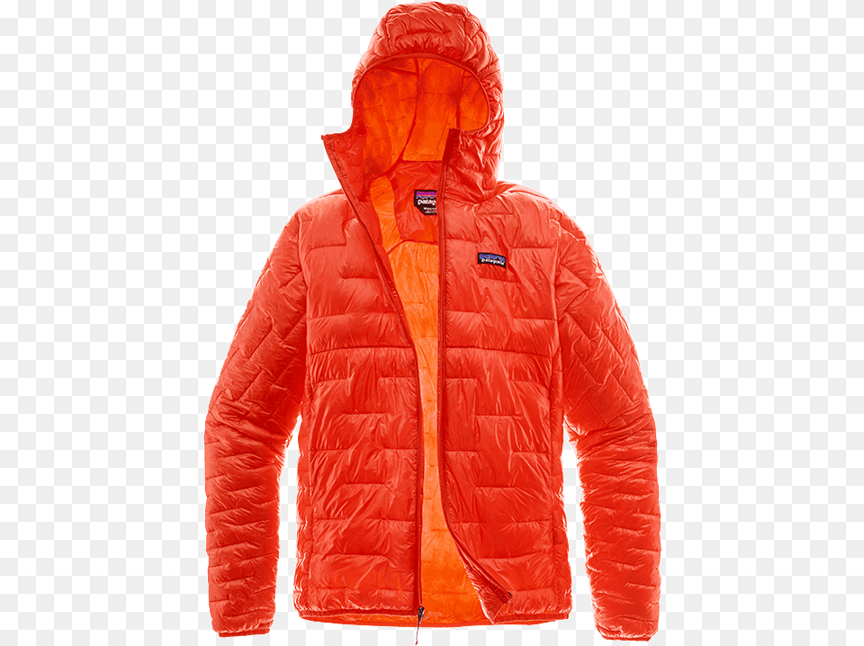 Patagonia Micro Puff Hoody Orange, Clothing, Coat, Jacket, Hood Free Png Download