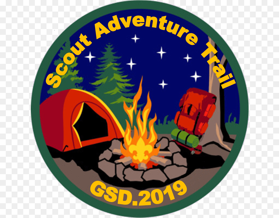 Patch Scout, Camping, Outdoors, Fire, Flame Png Image