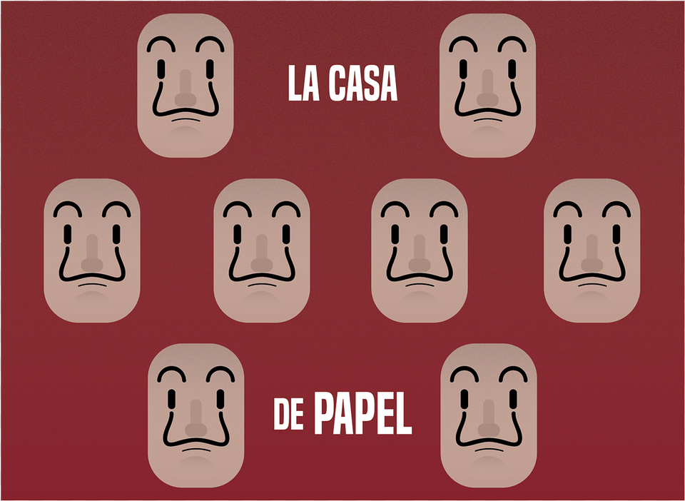 Patches La Casa Del Papel, Text, Number, Symbol, Face Free Png