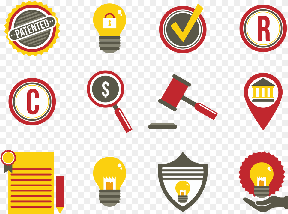 Patent Idea Protection Flat Icons Patent Icon, Light, Logo, Symbol, Text Png Image