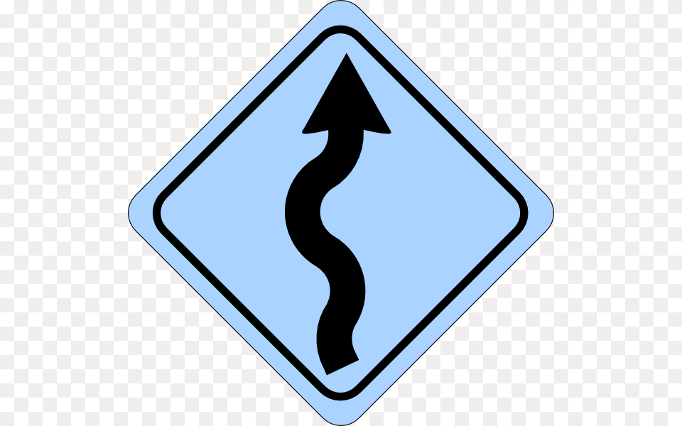 Path Clipart Curvy, Sign, Symbol, Road Sign Free Png Download