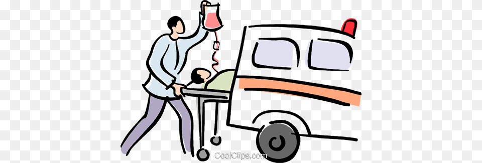 Patient Being Loaded Into An Ambulance Royalty Free Vector Clip, Person, Transportation, Van, Vehicle Png