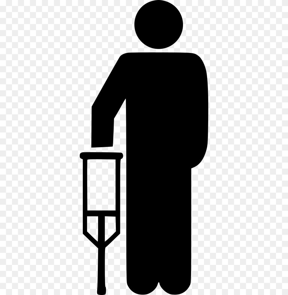 Patient Broken Leg Icon, Silhouette, Lamp, Adult, Person Free Png
