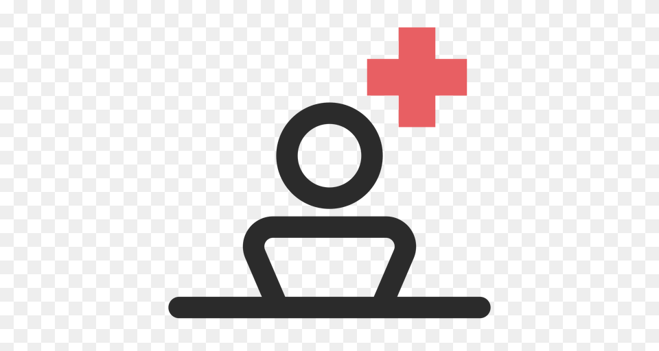 Patient Colored Stroke Icon, Logo, Symbol, First Aid, Red Cross Free Transparent Png