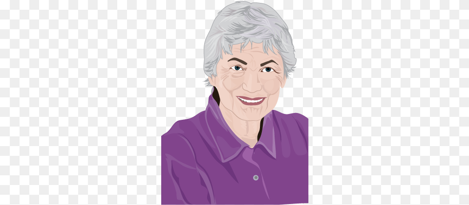 Patient Illustration Old Woman Animated Faces, Adult, Purple, Portrait, Photography Png Image