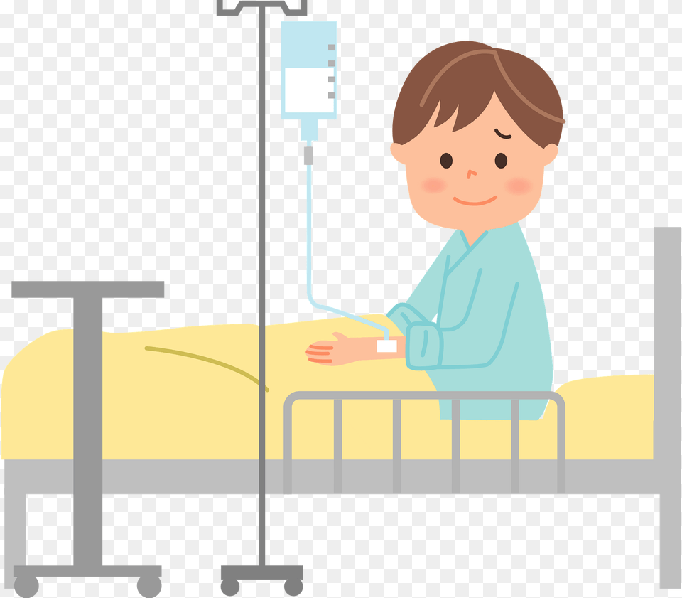 Patient On Intravenous Therapy Clipart, Architecture, Building, Hospital, Baby Free Png Download