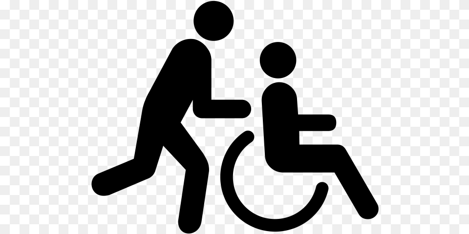 Patient On Wheelchair Icon, Gray Free Transparent Png