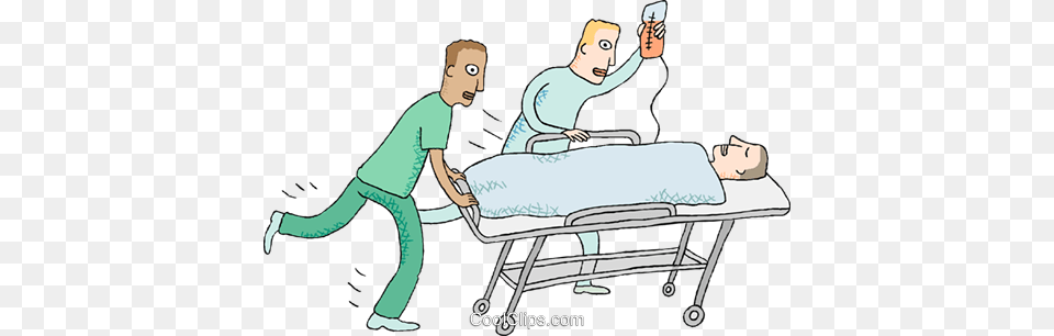 Patient Rushed On Stretcher Royalty Free Vector Clip Patient On Stretcher Cartoon, Person, Baby, Face, Head Png