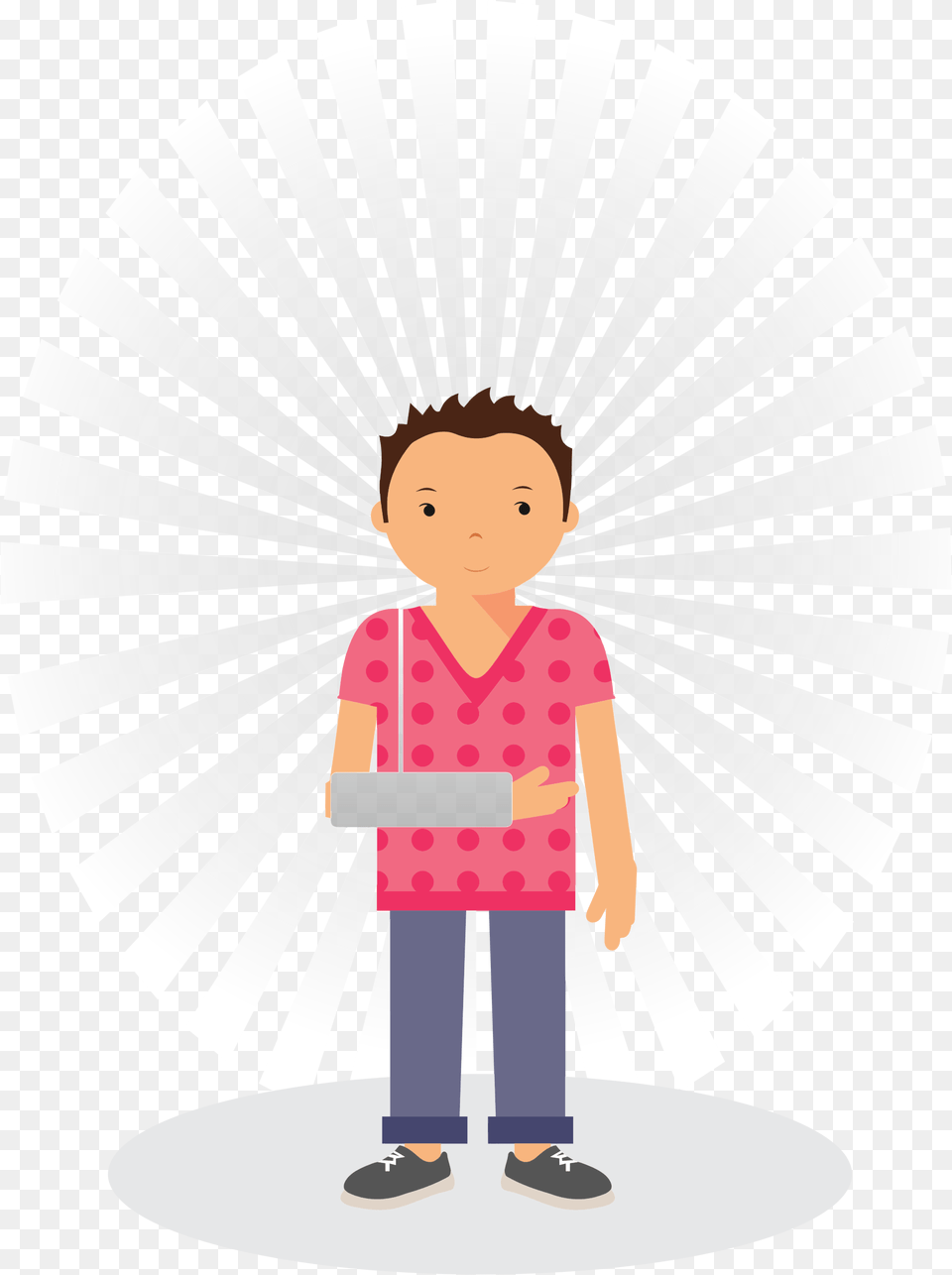 Patient With Broken Big Broken Arm Catoon Transparent, Photography, Boy, Child, Person Free Png