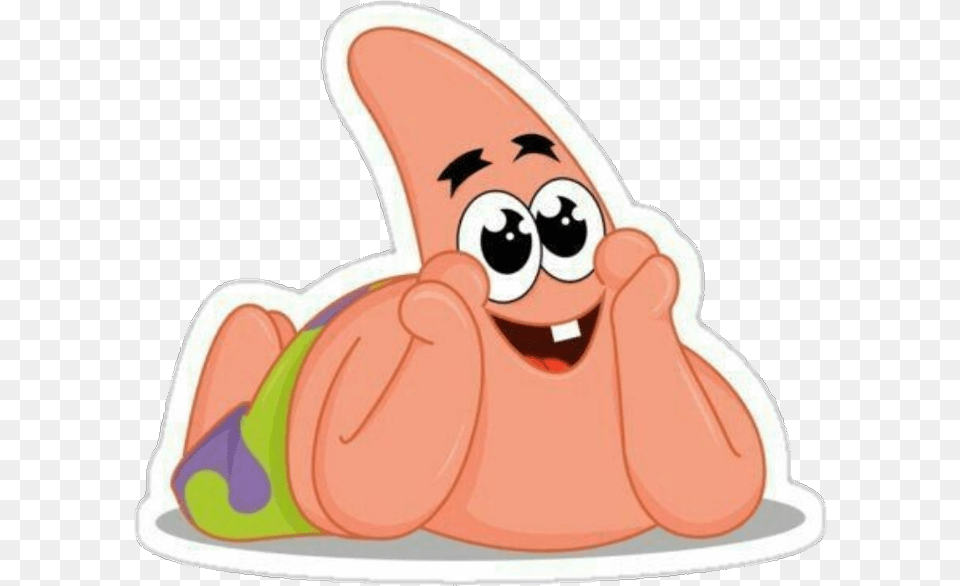 Patrick Cool Cute Spongebob Aww Tumblr Patrick Star Stickers, Cream, Dessert, Food, Icing Free Transparent Png