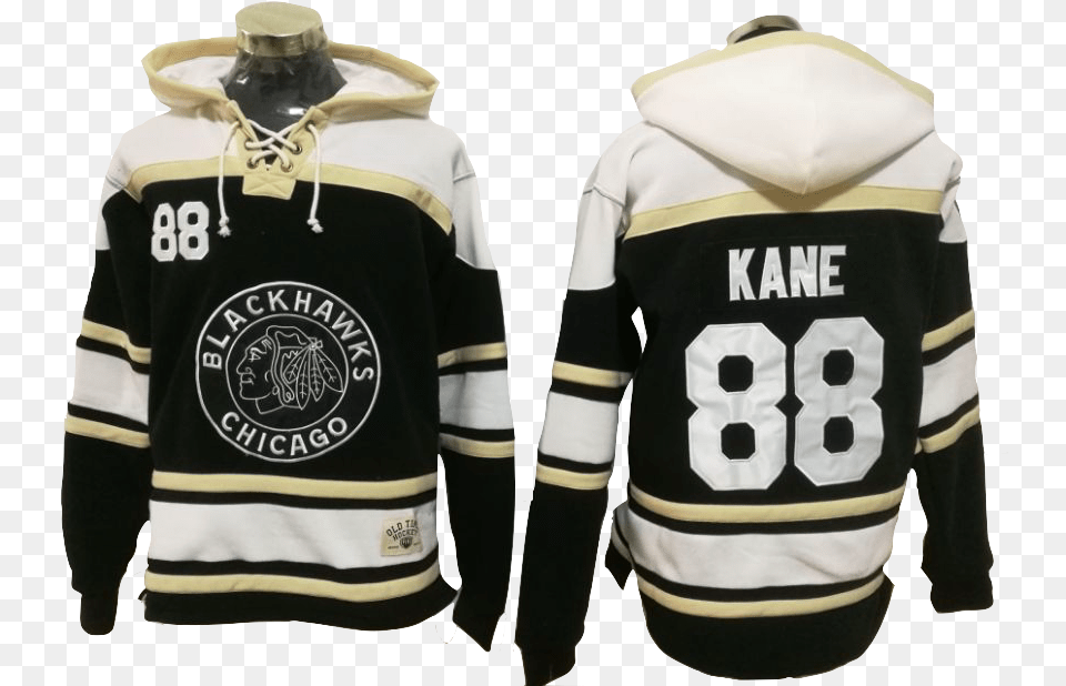 Patrick Kane Black Jersey, Clothing, Hood, Hoodie, Knitwear Png Image