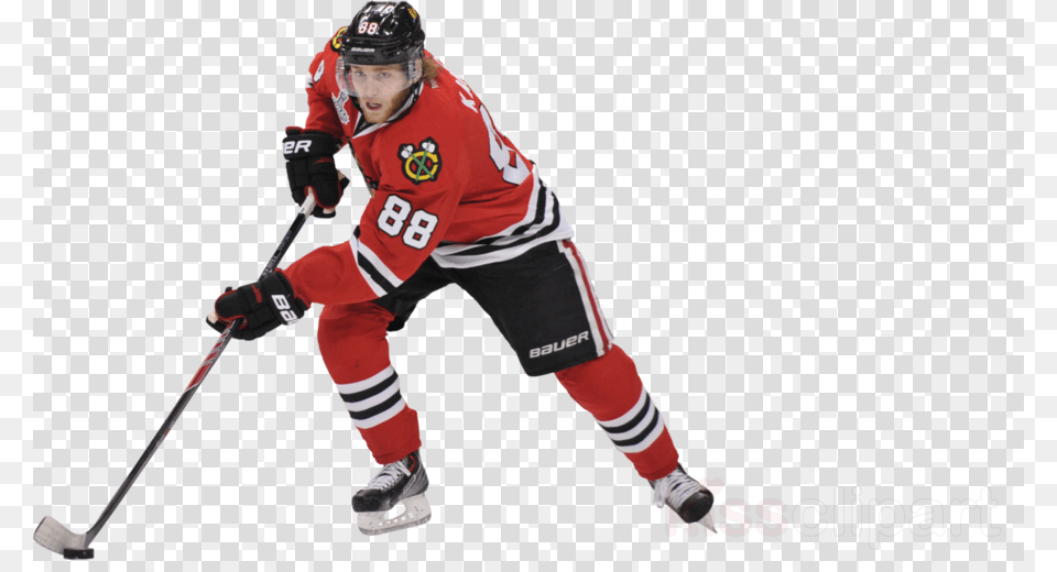 Patrick Kane With Clear Background Clipart Chicago Chicago Blackhawks Player, Person, Helmet, Clothing, Glove Free Png Download