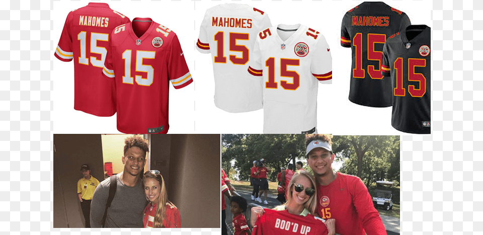 Patrick Mahomes Jersey And Girlfriend Sports Jersey, Accessories, Hat, Shirt, Sunglasses Free Png Download