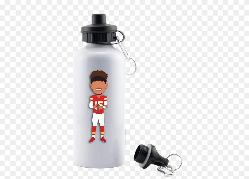 Patrick Mahomes Kansas City Aluminium Blank Water Bottle Mockup, Water Bottle, Boy, Child, Male Png Image