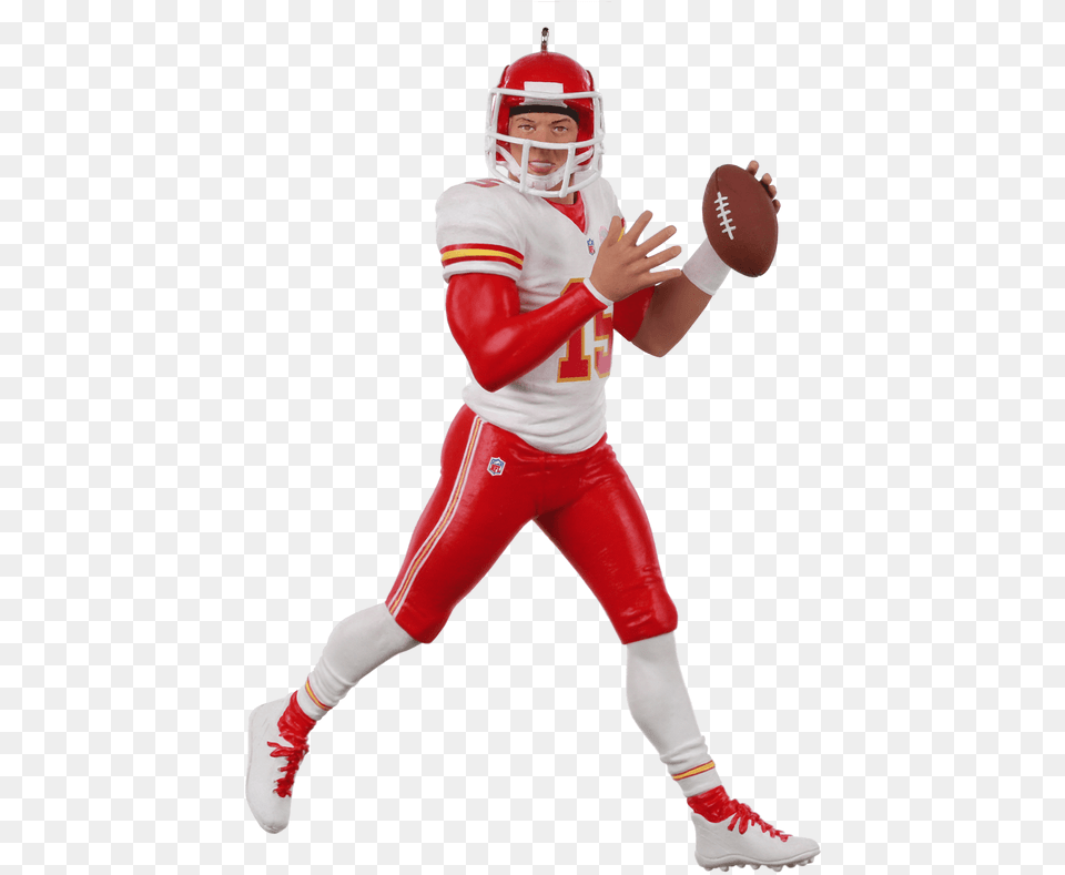 Patrick Mahomes Ornament Hallmark, Helmet, American Football, Football, Person Free Png