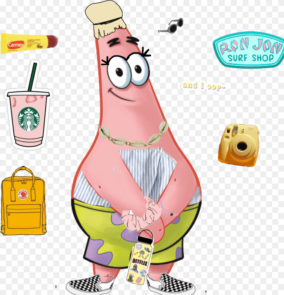 Patrick Star As A Vsco Girk Patrick Star, Cream, Dessert, Food, Ice Cream Free Png