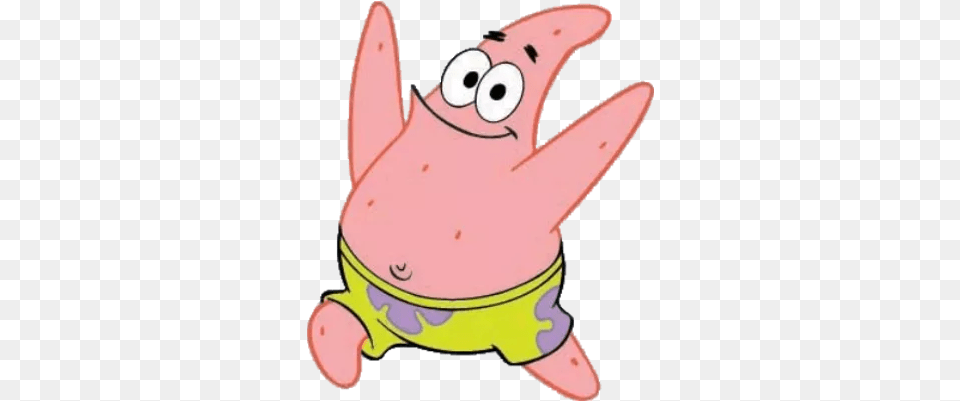 Patrick Star Happy Meme Stickpng Patrick Star Background, Animal, Sea Life Free Png Download