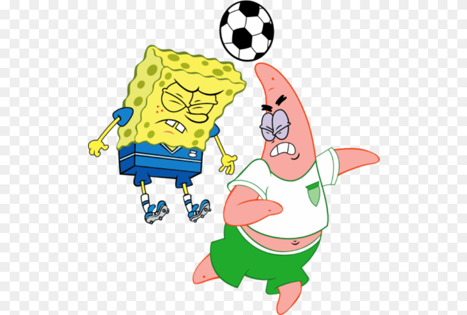 Patrick Star Playing Football With Spondgebob Eq241 Spongebob And Patrick Soccer, Baby, Soccer Ball, Person, Sport Png Image