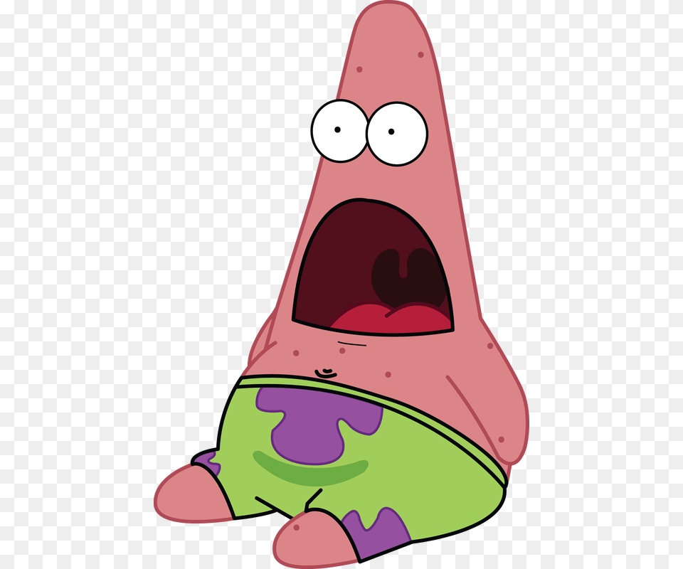 Patrick Star Shocked Clipart Download Patrick Star Derp, Clothing, Hat, Nature, Outdoors Png Image