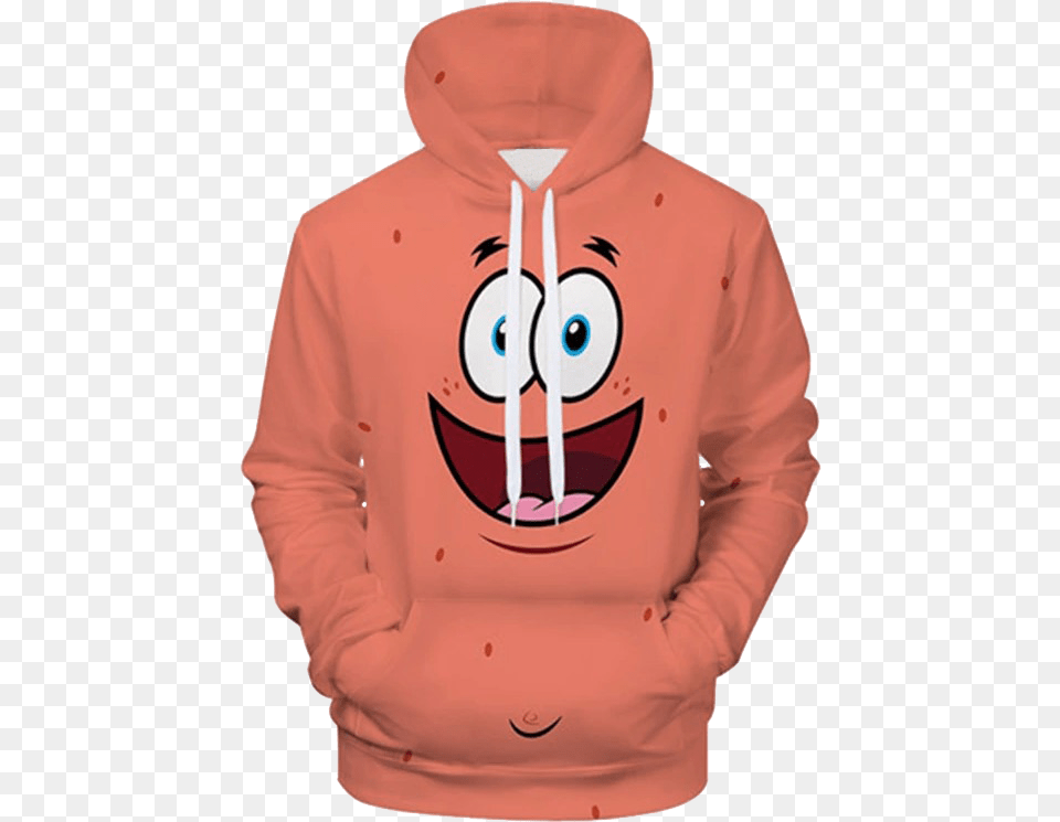 Patrick Star Spongebob Squarepants 3d Hoodie Spongebob Jumpers, Clothing, Knitwear, Sweater, Sweatshirt Png