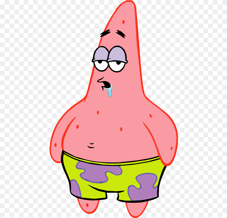 Patrick Star Spongebob Style Patrick Star Drooling, Baby, Person Png Image