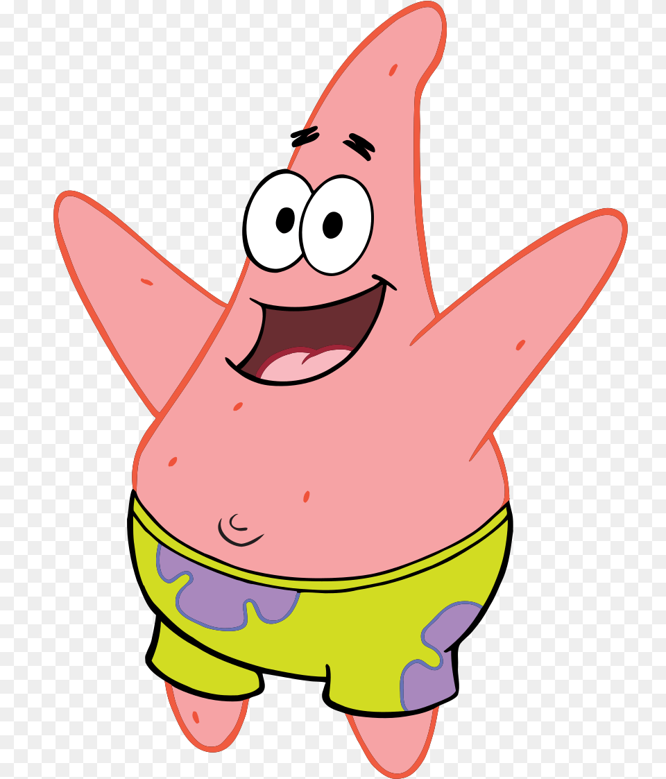 Patrick Star Transparent, Cartoon, Animal, Fish, Sea Life Png