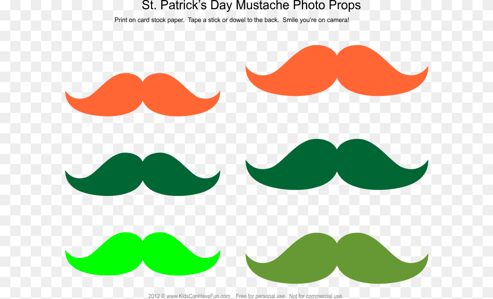 Patricks Day Mustache Photo Booth Props Orange Mustasch St Patricks Day, Face, Head, Person Png