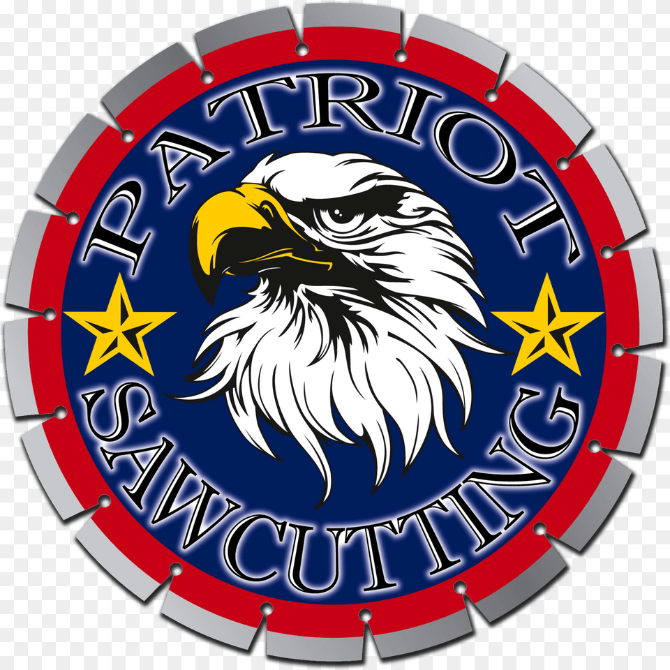 Patriot Sawcutting Logo Stickers Bald Eagle Cartoon, Emblem, Symbol, Animal, Bird Free Transparent Png