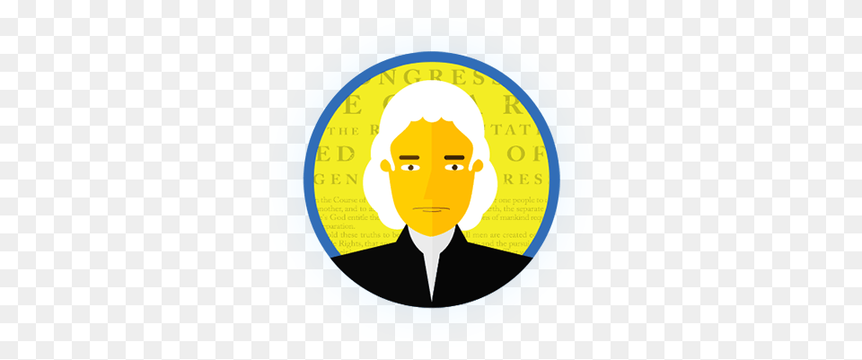 Patriot Smart Badge Thomas Jefferson, Baby, Person, Face, Head Png