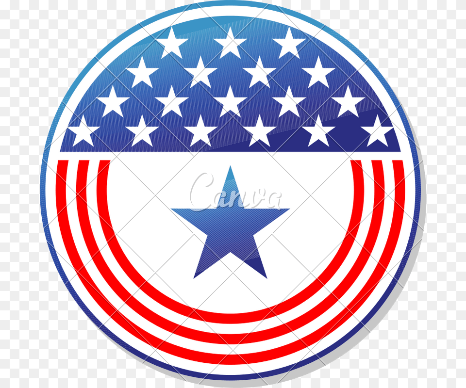 Patriotic American Stars And Stripes Button, American Flag, Flag, Star Symbol, Symbol Png