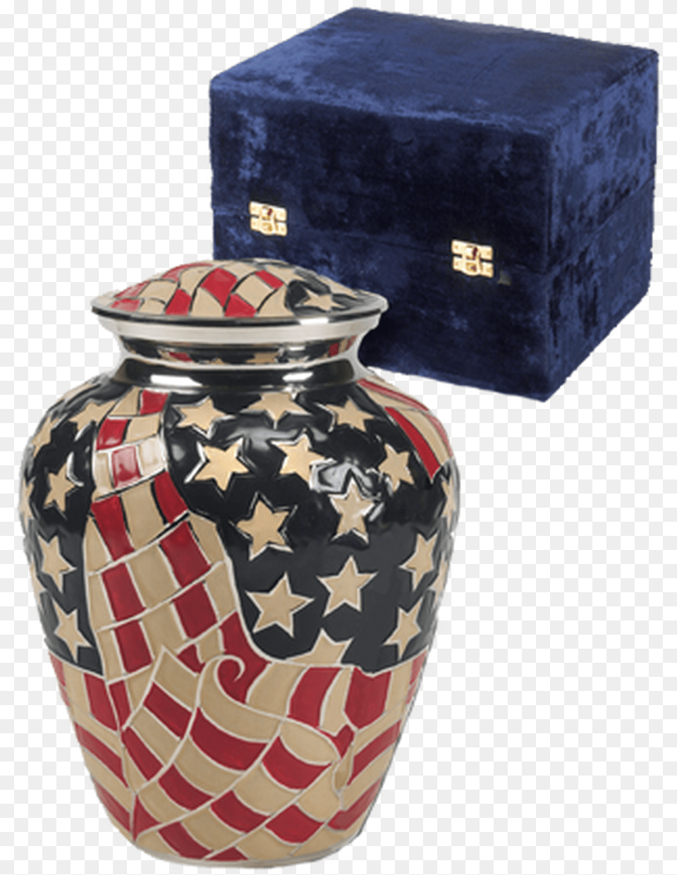 Patriotic Americana Cremation Urn For Ashes Urn, Jar, Pottery, Art, Porcelain Free Transparent Png