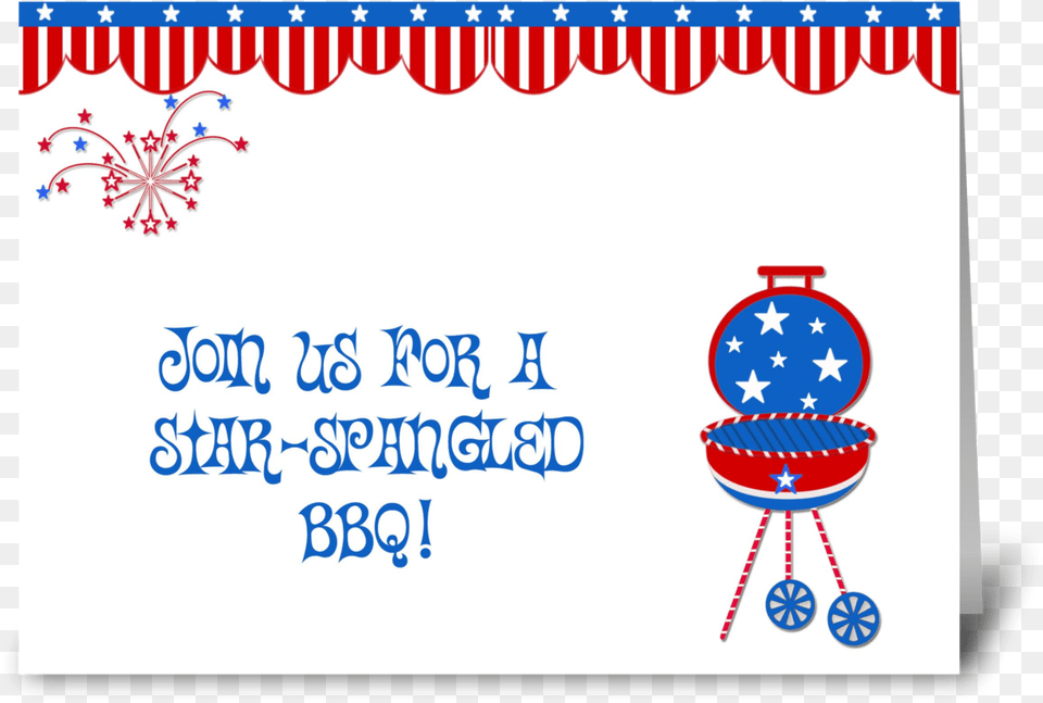 Patriotic Barbecue Invitation Greeting Card, Text, Envelope, Mail Png Image