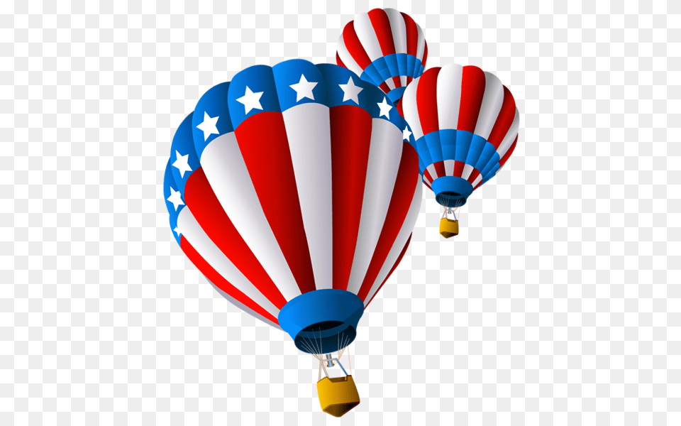 Patriotic Clip Air Balloon, Aircraft, Hot Air Balloon, Transportation, Vehicle Free Png Download