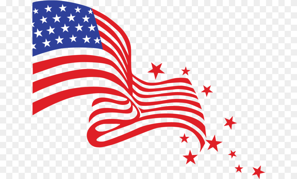 Patriotic Clipart Patriotic Star Transparent Background American Flag Clipart, American Flag Free Png Download