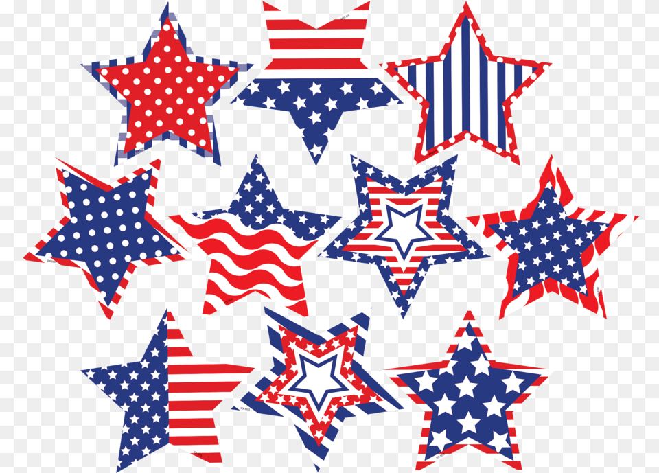 Patriotic Fancy Stars Accents Image Teacher Created Resources 5285 Patriotic Stars Accents, Symbol, Pattern Free Png Download
