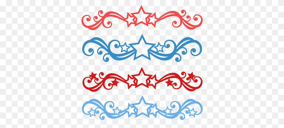 Patriotic Flourish Set Svg Scrapbook Cut File Cute Patriotic Flourish, Art, Floral Design, Graphics, Pattern Free Png Download