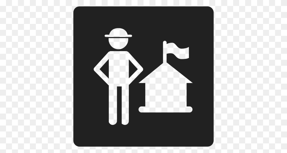 Patriotic House Square Icon, Sign, Symbol, Person Free Transparent Png