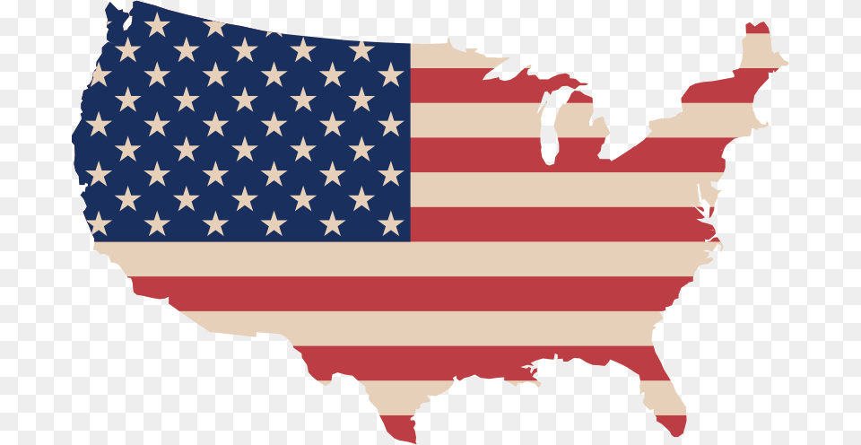 Patriotic Map Flag, American Flag, Person Free Png Download