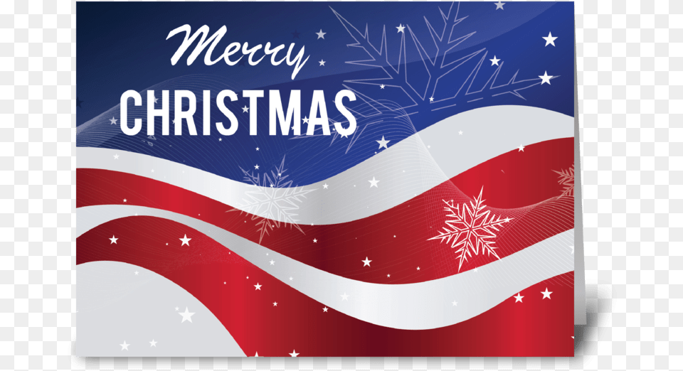 Patriotic Merry Christmas Flag With Snow Greeting Card Hate People I Just Feel, American Flag Png