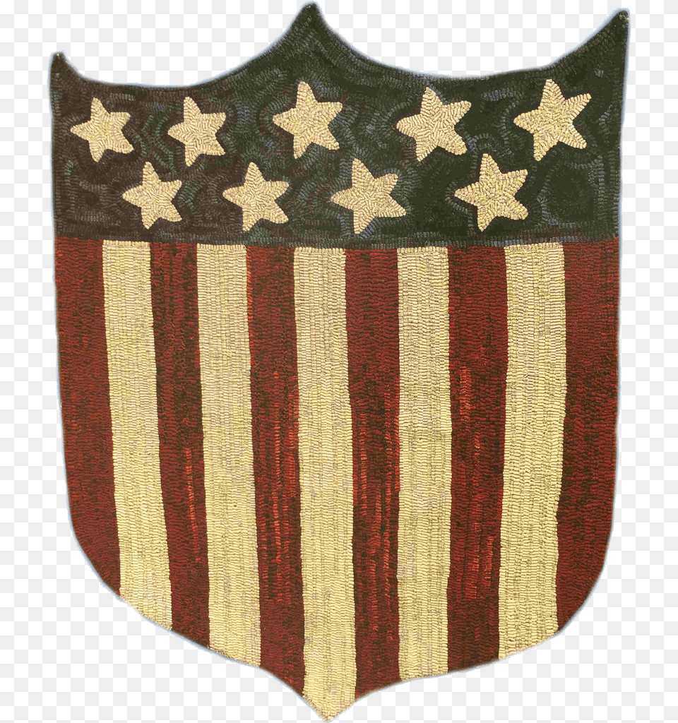 Patriotic Shield By Polly Minick Rug Hooking, Armor, Accessories, Bag, Handbag Free Png