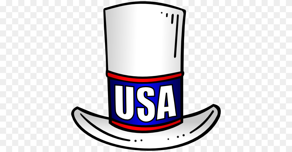 Patriotic Usa Top Hat Clip Art A Variation Of The Uncle Sam Top, Clothing, Cowboy Hat Png Image