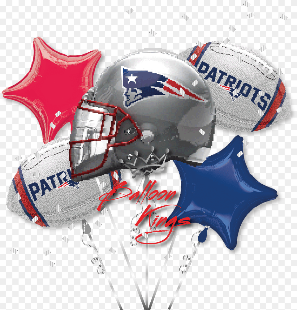 Patriots Helmet Umbrella Anagram Bouquet Patriots Foil Balloons Multicolor, American Football, Football, Person, Playing American Football Free Transparent Png