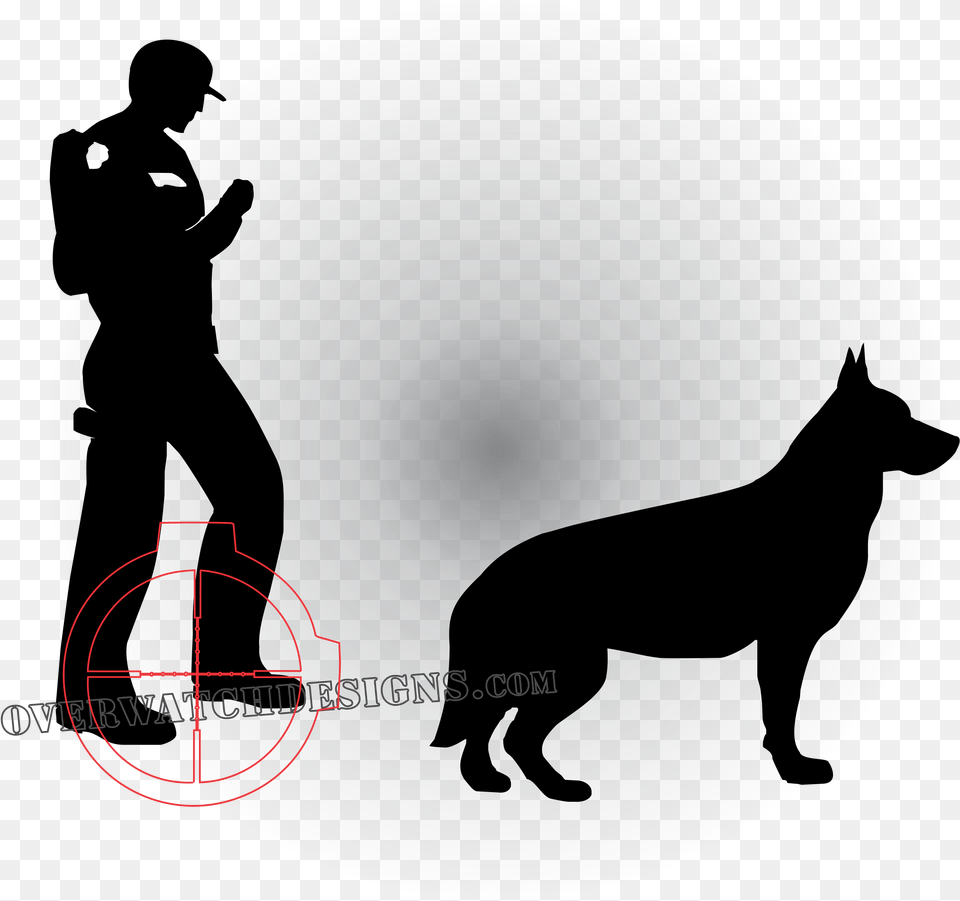 Patrolling Dog, Silhouette, Photography, Plate, Person Free Transparent Png