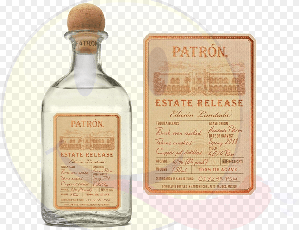 Patron Estate Release Patron Tequila Estate Release, Alcohol, Beverage, Liquor, Text Free Png Download