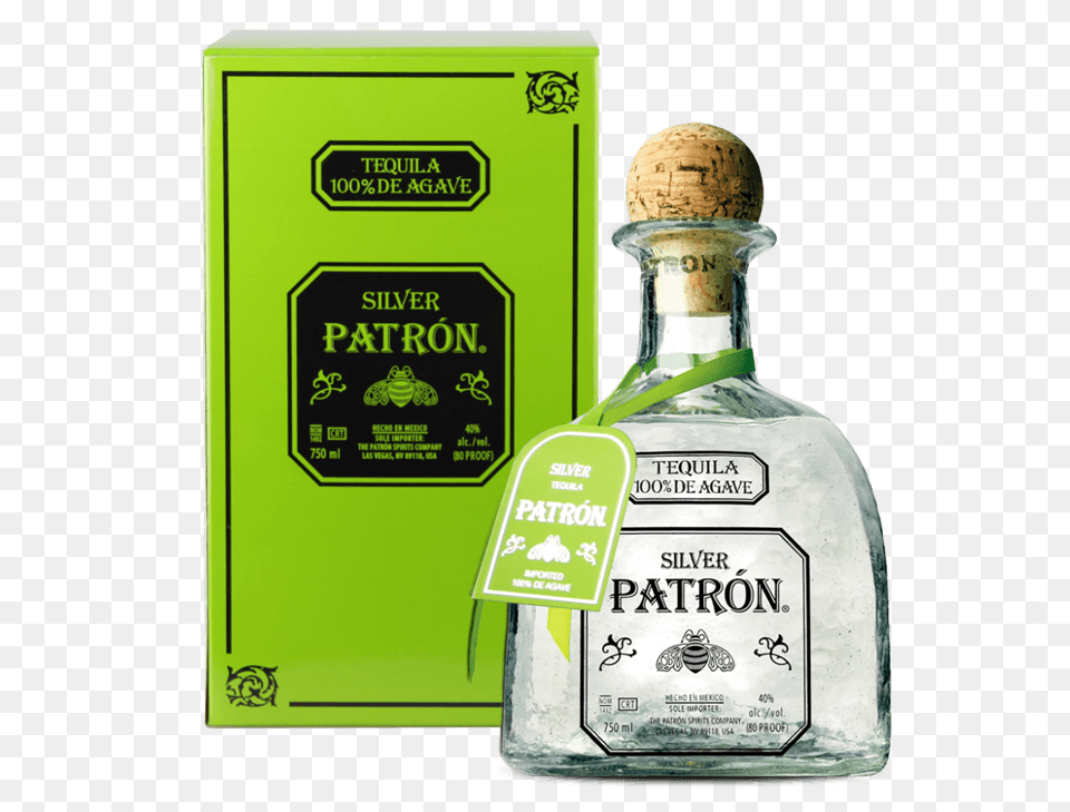 Patron Silver Tequila 700ml Tequila Patrn Silver, Alcohol, Beverage, Liquor Png