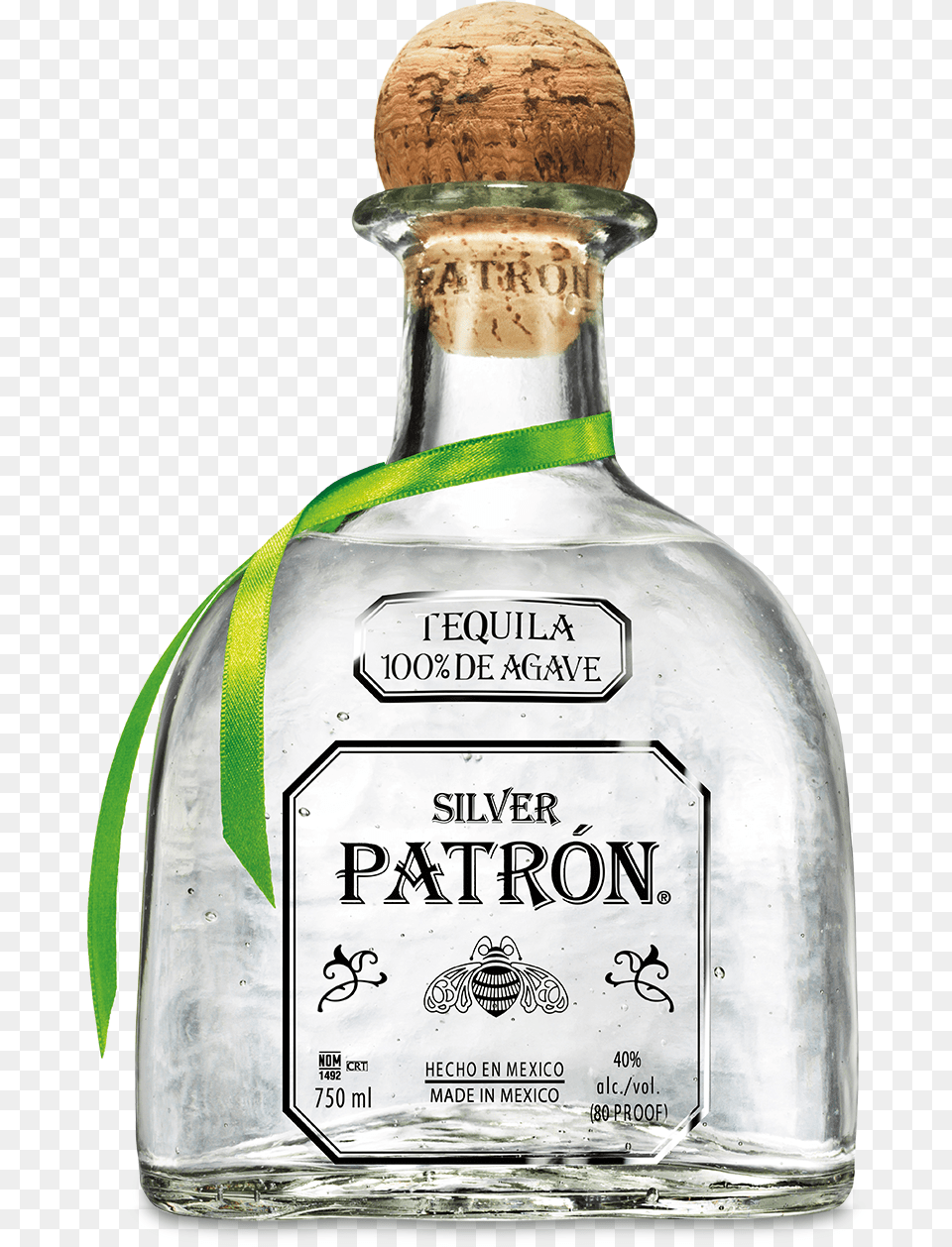 Patron Silver Tequila, Alcohol, Beverage, Liquor, Animal Free Transparent Png