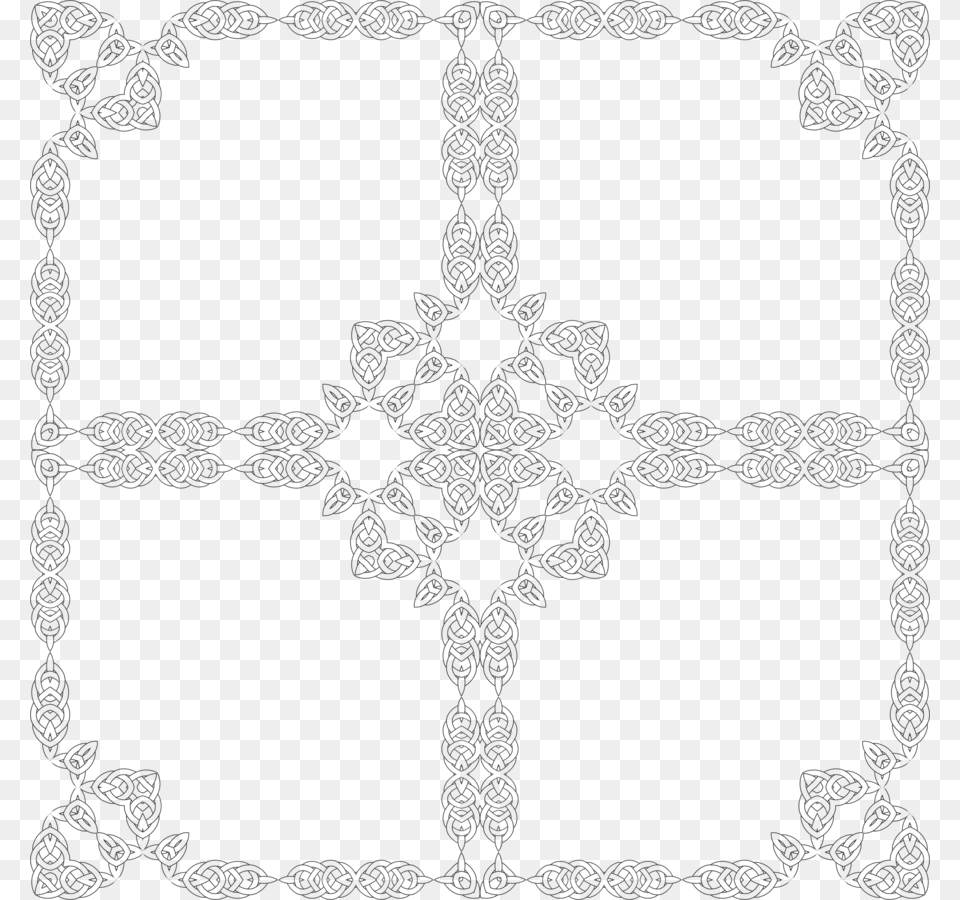 Pattern Clipart Doilies Textile Pattern Endless Knot, Stencil Free Png Download